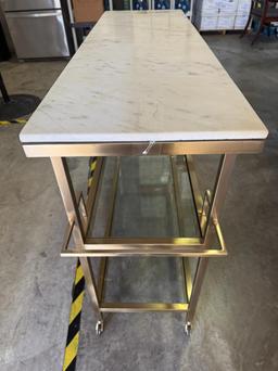 ZODAX CONSOLE TABLE ON WHEELS