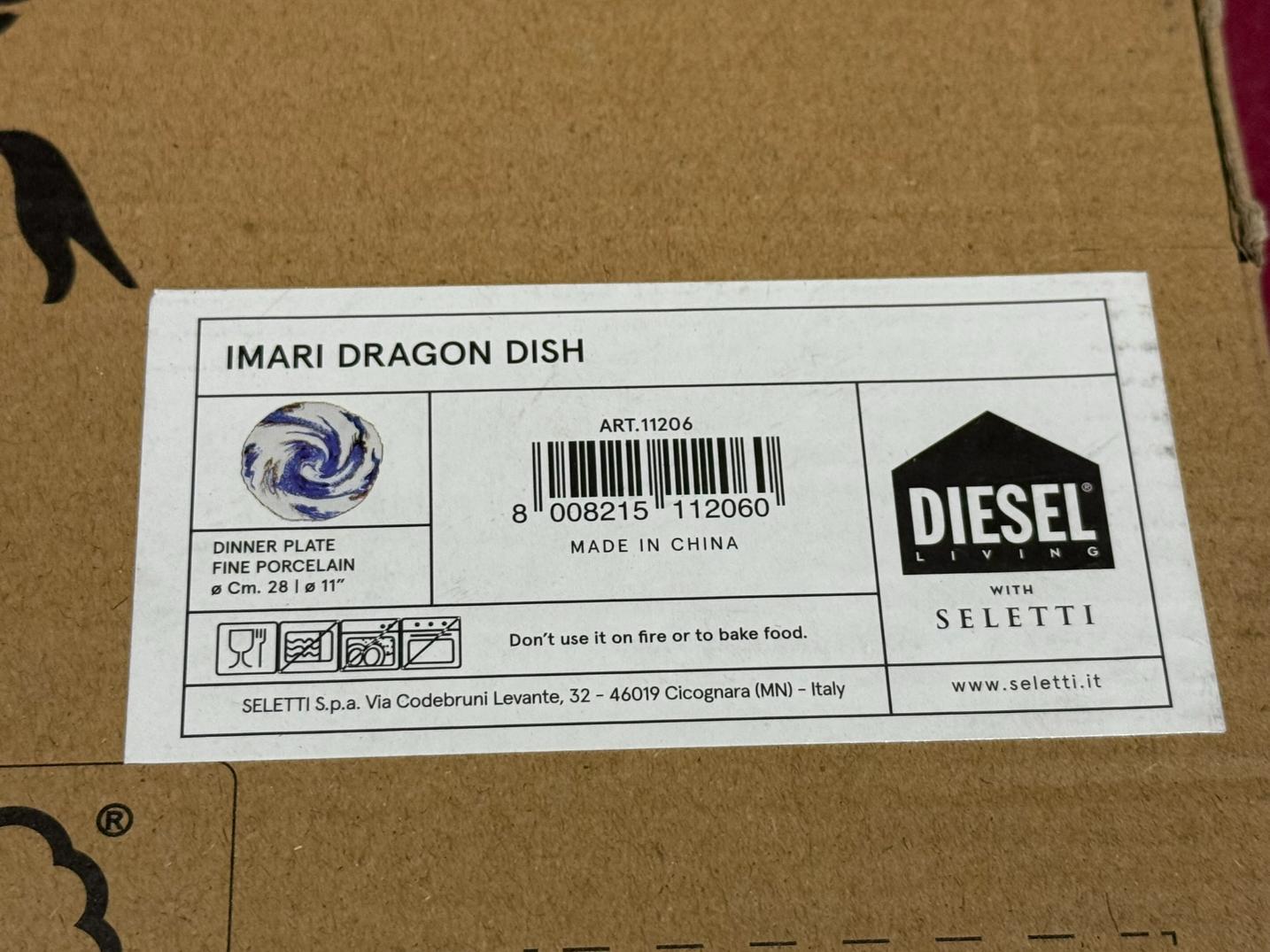 CLASSICS ON ACID IMARI DRAGON DINNER PLATE