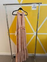 PEARL & CAVIAR ZAKAR MAXI DRESS, SIZE S/M