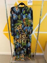 LOVE BINETTI PASSI MULTIP PRINT BLUE DRESS SIZE M