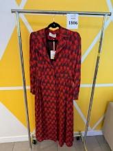 EXQUISE RED CHEMISE PRINTED DRESS SIZE L