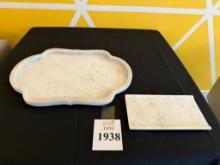 LOT CONSISTING OF (2) ZODAX MARBLE TRAYS