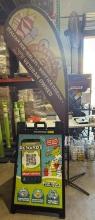 FLAG POLE SIGN AND PLASTIC A FRAME SIGN STAND