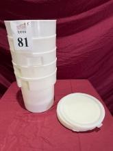 CARLISLE 18QT BAIN MARIE ROUND STORAGE CONTAINERS