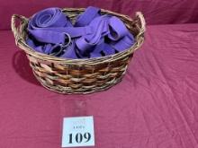 BASKET WITH CONTENTS CONSISTING OF STRAPS