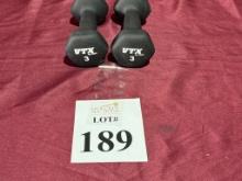 VTX BY TROY 3 LB. DUMBBELLS