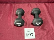 VTX BY TROY 10 LB. DUMBBELLS