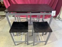 COASTER FINE FURNITURE TABLE WITH 4 BAR STOOLS