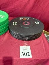 SPART RUBBER BUMPER PLATES 10 LB.