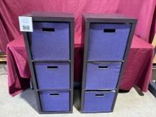 SHELVING UNIT WITH CLOSETMAID BOXES