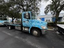 2009 HINO, MODEL: 258 FLATBED CAR CARRIER/TOW TRUCK