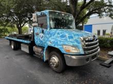 2014 HINO, MODEL: 268 FLATBED CAR CARRIER/TOW TRUCK