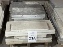 LOT CONSISTING OF ASSORTED SIZE SELL STONE TILES
