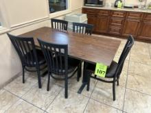 BREAKROOM TABLE WITH (5) CHAIRS