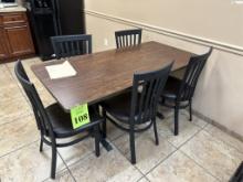 BREAKROOM TABLE WITH (5) CHAIRS
