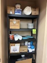 CONTENTS OF (1) SHELVING UNIT CONSISTING OF:
