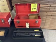 WATERLOO METAL TOOLBOX WITH MISCELLANEOUS TOOLS