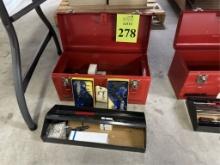 WATERLOO METAL TOOLBOX WITH MISCELLANEOUS TOOLS