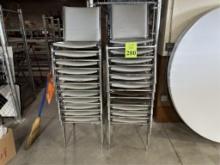 METAL FRAME STACKING CHAIRS