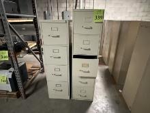 (1) 4-DRAWER AND (1) 5-DRAWER METAL FILING