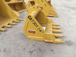 New Teran 24'' Bucket for CAT 301 with side cutters & 5HD TipsJ250 Tips30MM Pins