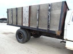 VIN:F61CEA98291 Ford F600 single axle dump grain truck, gas engine, 4 w/high & low speed