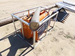 Skid steer double discharge concrete mixer