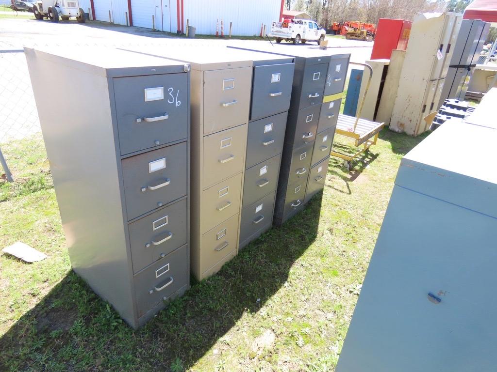 (5) metal filing cabinets
