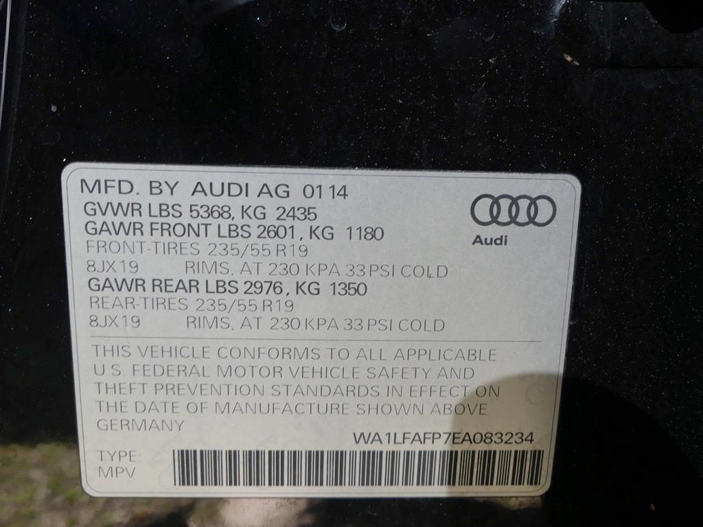 2014 AUDI Q5 Suv, 2.0T engine, A/T, power windows, power locks, panoramic sunroof, leather interior