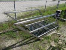 Stainless steel 5step ladder w/handrail