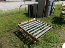 Hand cart table w/conveyor belt rollers