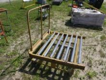 Hand cart table w/conveyor belt rollers