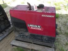 Lincoln Ranger 250 GXT welder, 4169hrs, Kohler gas engine, s/n: V12003621 *No Leads*