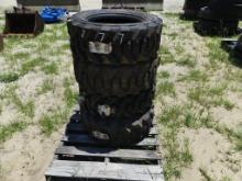 (4) Galaxy 10x16.5 NHS skid steer tires (New)