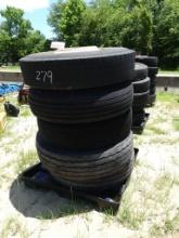 (5) 11R24.5 rim & tires