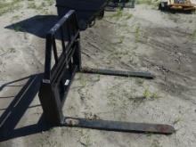 Kivel skid steer fork attachment