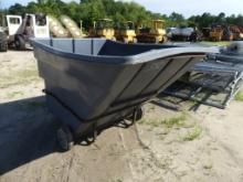 Large industrial plastic hopper cart