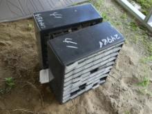 (2) Plastic storage bolt bin containers