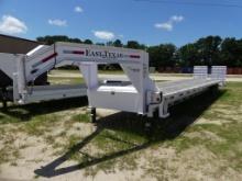 East Texas T/A Gooseneck Trailer, 35ft w/5ft dovetail w/loading ramps, 96inch wide w/tie down straps