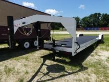 2024 KAUFMAN T/A Gooseneck Trailer, 28ft + 8ft dovetail, pull out aluminum ramps, LED lights, metal