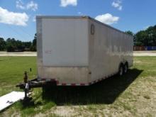 HORTON HAULER Cargo Trailer, T/A, 8ft x 20ft V-Nose, 8lug axles, 5200lb each axle, 9990lb gvwr, rear