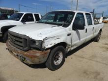 FORD F250 Super Duty 4door Pickup, 5.4L gas engine, 8ft bed, ladder rack, manual door lock & windows