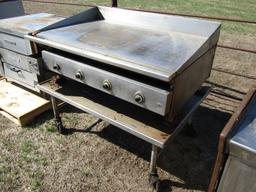 Electric Griddle Flat Top with Cart