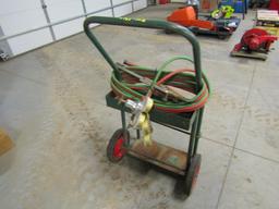 Oxygen Settling Torch on a Cart