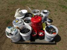 Pallet of 5 Gal. Buckets and Misc