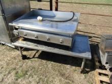 Electric Griddle Flat Top with Cart