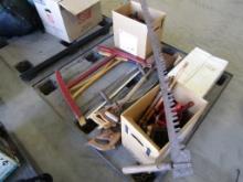 wood tools, Ax, saws, misc tools