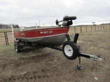 1978 Aluminum Lund Boat and 1960 Trailer