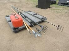 3 Spears, Push Pole, weed knife, gas can