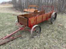 Restored Manure Spreader w/Steel Wheels